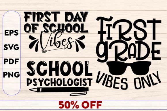 Back to School Bundle – Trendy Graphics for Crafts