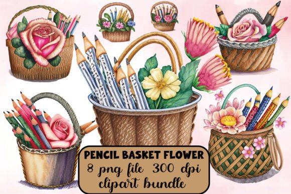 Back to School Pencil Box Clipart: Graphics for Crafts