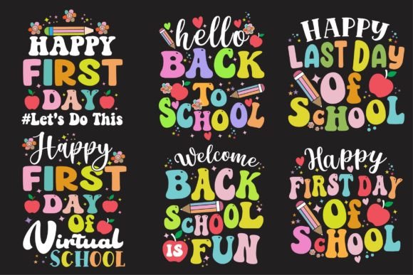 Back to School Retro SVG Design Bundle: Graphics & T-Shirt Designs