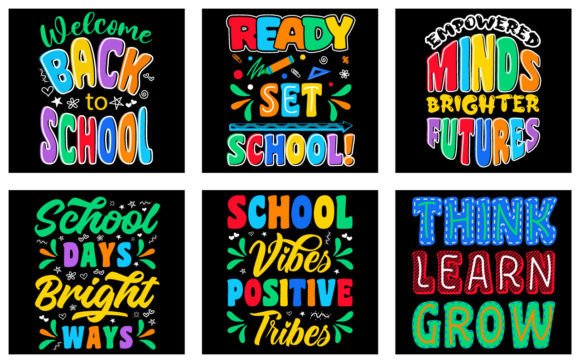 Back-to-School Typography Designs: Graphics & T-Shirt Designs