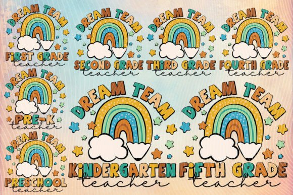 Dream Team School Teacher Graphics for Crafts