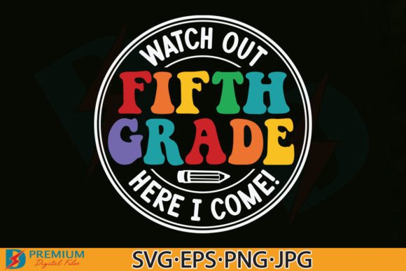 Fifth Grade PNG & 5th Back to School SVG Graphics