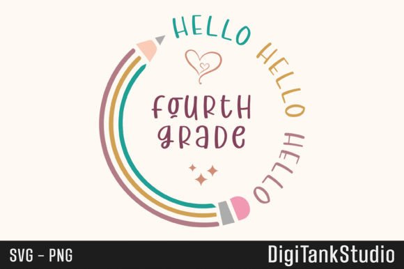 Hello Fourth Grade Back-to-School Graphics