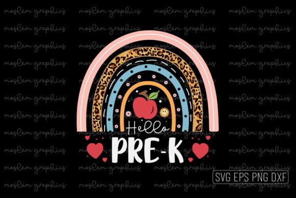 Hello Pre-k Rainbow - Back to School SVG