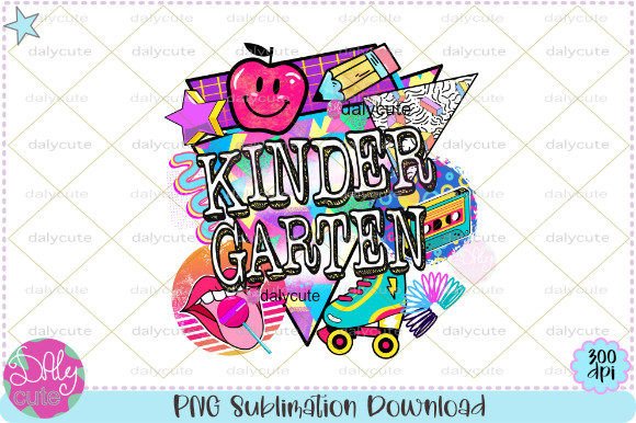 Kindergarten Teacher Back to School 90s Graphics