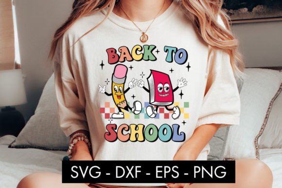 Retro Back to School SVG Cut File PNG for Crafts & Graphics