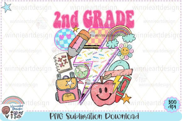 Second Grade Teacher Back to School PNG: Graphics for T-Shirt Designs