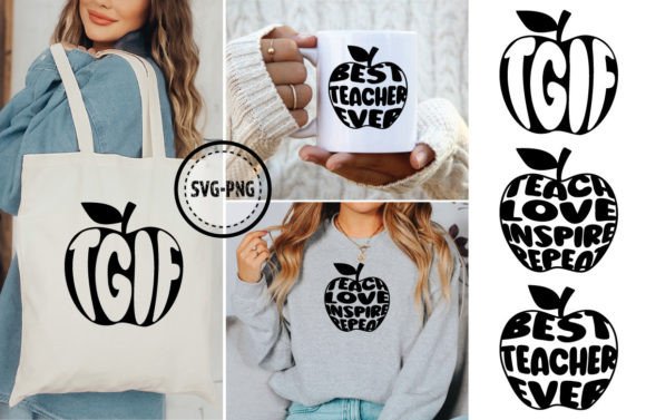 Teacher Apple SVG for Crafts and Graphics