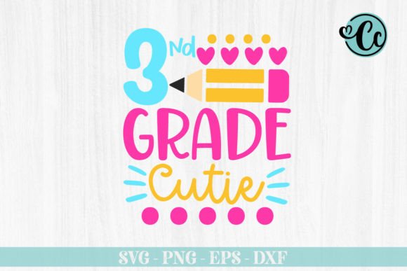 Third Grade Cutie SVG: Back to School Graphics for Crafts